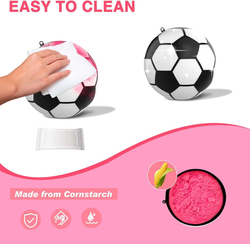 POPUPARTY Gender Reveal Soccer Ball, Soccer Ball Gender Reveal with Pink Powder for Boy or Girl Baby Gender Reveal