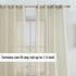 HLC.ME 2 Piece Semi Sheer Voile Window Curtain Grommet Panels, 54" W x 95" L, Beige