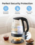 COMFEE' Electric Kettle, 1.7L Hot Water Boiler, 1500W Glass Electric Tea Kettle with Auto Shut-Off