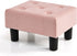 BRIAN & DANY Small Foot Stool, Velvet Foot Stools with Legs, Stable