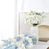 10PCS Silk Hydrangea Heads with Stems, Artificial Flowers for Wedding Party Home Decor (Off White)