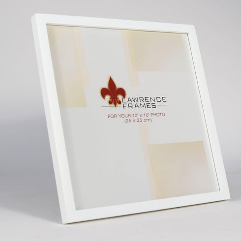 Lawrence Frames 10 by 10-Inch White Wood Picture Frame