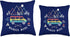 Retro Camper Van Vintage Sunset Mountains RV Throw Pillow