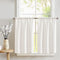 jinchan Kitchen Curtains, 24 Inch Linen Textured Cafe Tier Curtains for Small Windows, 2 Panels, White