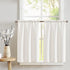 jinchan Kitchen Curtains, 24 Inch Linen Textured Cafe Tier Curtains for Small Windows, 2 Panels, White