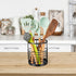 RedCall Utensil Holder, Black Metal Spatula Holder for Kitchen Countertop, Cooking Utensil Organizer, Stainless Steel