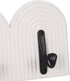 Sagebrook Home 24" White Wall Hooks - Elegant 5-Arch Design, Robust MDF and Iron, Home Organization Must-Have