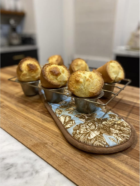 Fox Run 6 Cup Popover, Yorkshire Pudding and Cupcake Pan, Stainless Steel