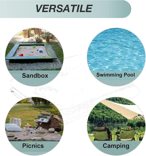 Hoypeyfiy (47 47 inches,59 59 inches) (Medium59 59inches) Sandbox Sandpit Cover, Kids Sand Box Cover for Sand and Toys