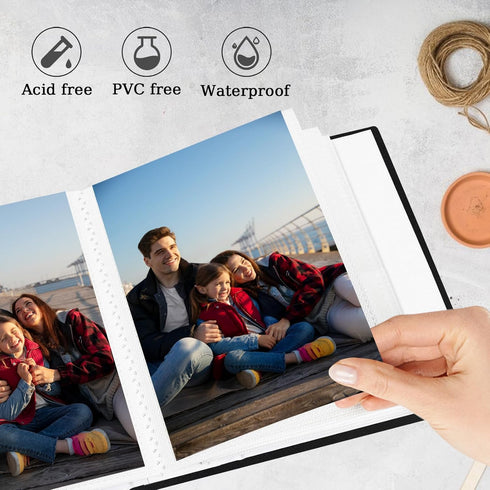 Small Photo Album, 4x6 100 Pockets Leather Cover Picture Book Holds 4x6 Photos for Wedding, Baby, Family, Graduation