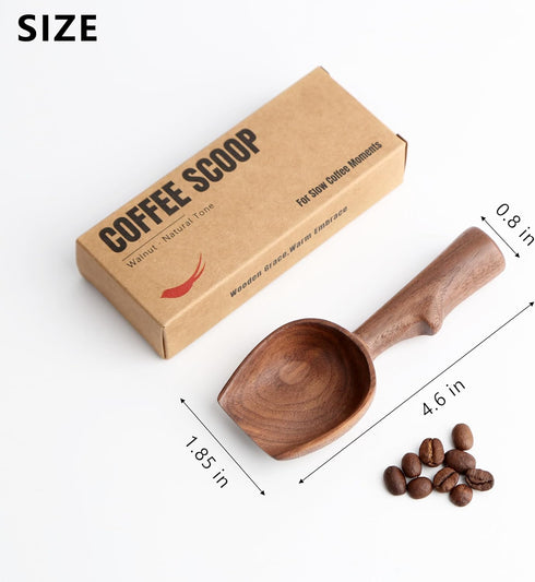 YANISM Spoon,10g Walnut Coffee Scoop,Wooden Coffee Bean Measuring Capacity,Natural Wood Coffee Scoop for Tea,Sugar