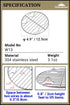 CAMPINGMOON f4.9-inch Round Stainless Steel Cooking Grid Grill Fits for Backpacking Pocket Stove W13