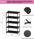 5-Tier (16.3" Closet, Autonomier Extra Small Shoe Rack Wide), Narrow Space-Saving Organizer for Small Spaces, Non-Woven