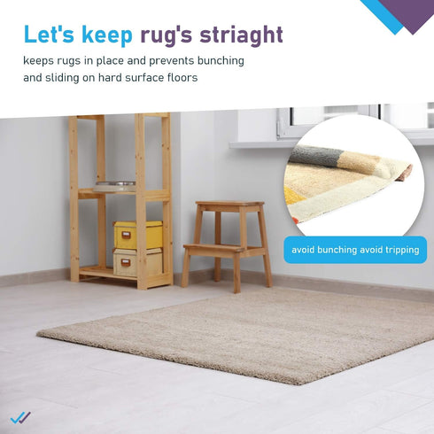 Rug Gripper Non-Slip Pad Underlay - Thick Padding for Hardwood Floors, Size 2 x 3, Prevents Sliding