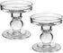 Yeeco Glass Candle Holder, 3.5" Tall Pillar Candle Holders Set of 2 for Wedding Dining