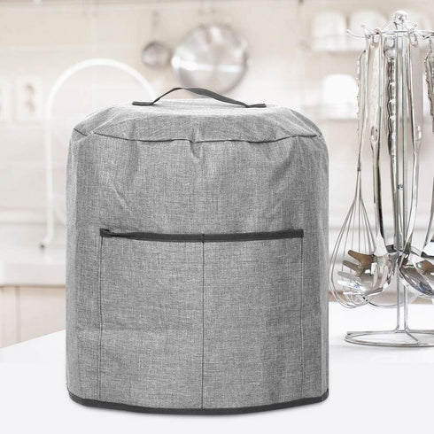 Dust Cover for Round Pressure Cooker with Pocket, Kitchen Appliances Accessories (Gray)
