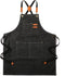Tosewever Canvas Cross Back Chef Cotton Aprons for Men Women with Large Pockets for Cooking