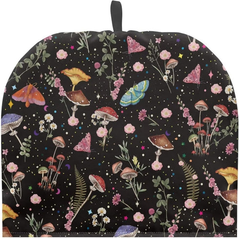 Hudotybom Vintage Mushroom Tea Cozy, Insulated Large Teapot Cover, Machine Washable Coffee Pot Cloth Cover