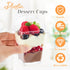 50 Pack 5 oz Kucoele Dessert Cups with Lids and Spoons, Clear Plastic Parfait Appetizer Cups Dessert Shooters Party