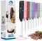 Powerful Handheld Milk Frother, Mini Whisk Drink Mixer for Coffee, Cappuccino, Latte, with Stand (Black)