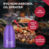 Evo 18/8 Stainless Steel Non-Aerosol Oil Sprayer for Olive Oil, Cooking Oils, and Vinegars, Purple, 16-Ounce