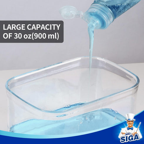 MR.SIGA Dish Soap Dispenser for Kitchen - 2 in 1 Premium Sponge Holder, Black Dishwashing Soap Pump for Countertop
