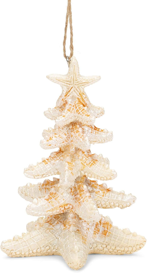 Midwest Starfish Tree Hanging Christmas Ornament, 3.7 inch, Cream