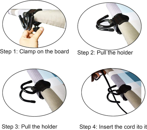 YYST Steam Iron Cord Holder, Cord Minder with Universal Clip (Black)