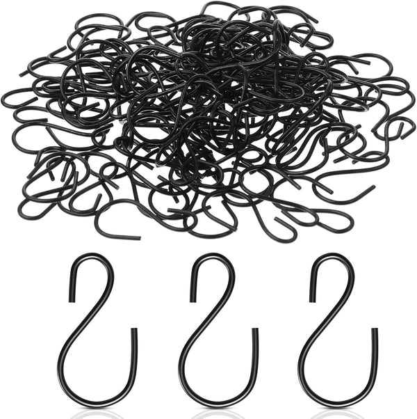 Sratte Mini S Hook for Hanging, 1 Inch Metal S Shaped Iron Wire Hook Hanger, 120 Pcs for Irish Day Decor, Pot Plant,