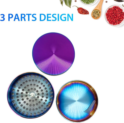 3 Inch Matoolser Spice Grinder Mills for Kitchen (Rainbow)