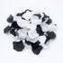 900PCS Silver Black White Artificial Flowers, Silk Rose Petals, Flower Girl Scatter Petals for Wedding