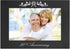 CustomGiftsNow 50th Anniversary Laser Engraved Anodized Aluminum Wedding Photo Frame - Hanging/Tabletop