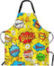 WONDERTIFY Strange Graffiti Apron, Cute Cartoon Bib Apron for Men Women, Adjustable Neck