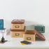 Soul & Lane Kraft Decorative Boxes - Set of 3, Cardboard with Light Leather Lids, Bronze Label Holders for Home Decor