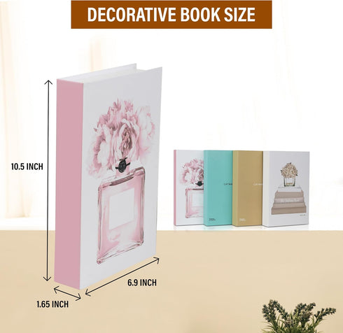 4 PROBENEX Blush Large | PCS Faux Decorative Books for Home Decor | Not Real Books (Cardboard Boxes) | Coffee Table