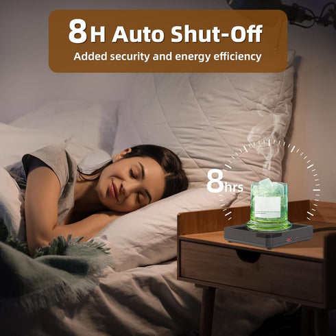 2 U1 Coffee Mug Warmer with USB Charging Ports: Auto Shut-Off Candle Wax Warmer - Heated Beverage Coffee Accessories