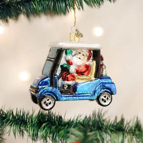 Old World Christmas Glass Blown Ornaments for Christmas Tree, Golf Cart Lover Gifts
