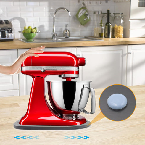 Pine Wood Mixer Slider for Kitchen Aid Bowl Lift 5-8 Qt Stand Mixer, Sliding Caddy for Kitchen Countertop Storage