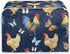 Washable Toaster Dust Cover, 4 Slice Chicken Rooster Decorative Cover, Kitchen Appliance Protector, Fingerprint
