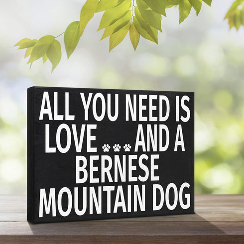 JennyGems Bernese Mountain Dog Gifts - All You Need is Love and a Bernese Mountain Dog, Made in USA