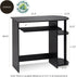 Furinno Simplistic Easy Assembly Computer Desk with Keyboard Tray, Espresso/Black Finish