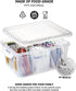 17QT 1 Pack (1 Pack) loobuu Plastic Storage Bins with Lids - Art Craft Supply Organizer Box with Brush Pot for Kids