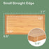 BambooMN Organic Bamboo Serving Tray, 11"x5.5"x0.6" - Ideal for Vanity, Tea Serving, Appetizers, Charcuterie