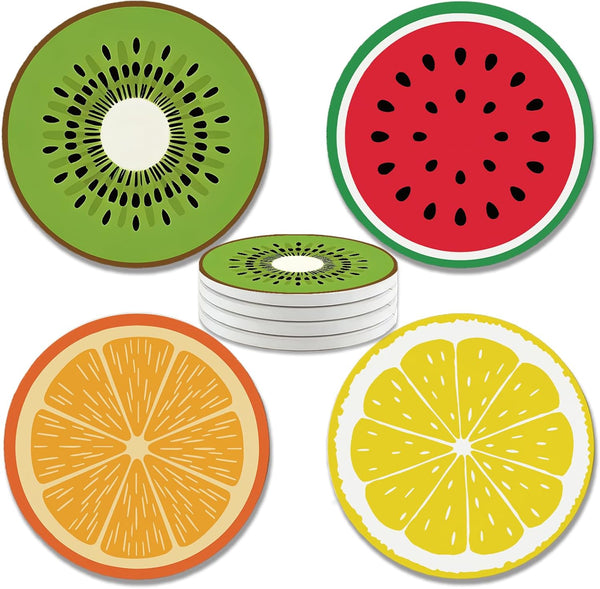zcyhtqp , Funny Absorbent Round Ceramic Stone Coasters Set of 4 with Cork