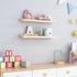 24 inch 2 Packs, Picture Ledge Shelf for Wall, Solid Pine Wood Nursery Book Shelves Floating Ledge Shelves for Kids'