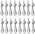 20pcs 38mm Clear Crystal Chandelier Icicle Prisms Lamp Candelabra Replacement Parts with Octagon Beads,DIY Crystal