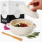 CYPRESS SUNRISE Brie Baker with Lid and Spreader - White Ceramic Baking Dish for