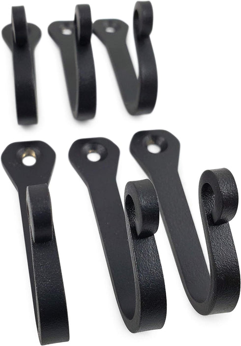 Claimed Corner Cast Iron Wall Mounted Coat Hook - 5 Pack Multi-Purpose for Towel, Hat, Scarf