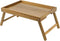 VaeFae Acacia Bed Table Tray, Wooden Breakfast Tray with Folding Legs, Bed