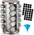 dasaka Rotating Spice Rack Organizer with Jars(20Pcs), Seasoning Organizer for Cabinet, Kitchen Spice
